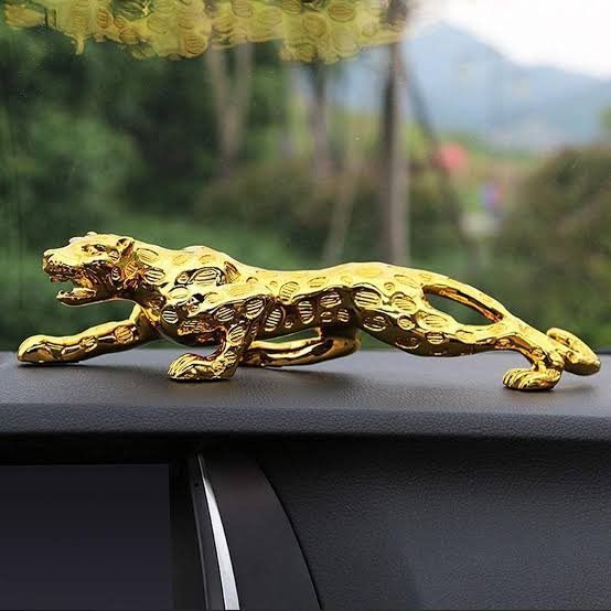 Car Tiger Decoration Golden Small
